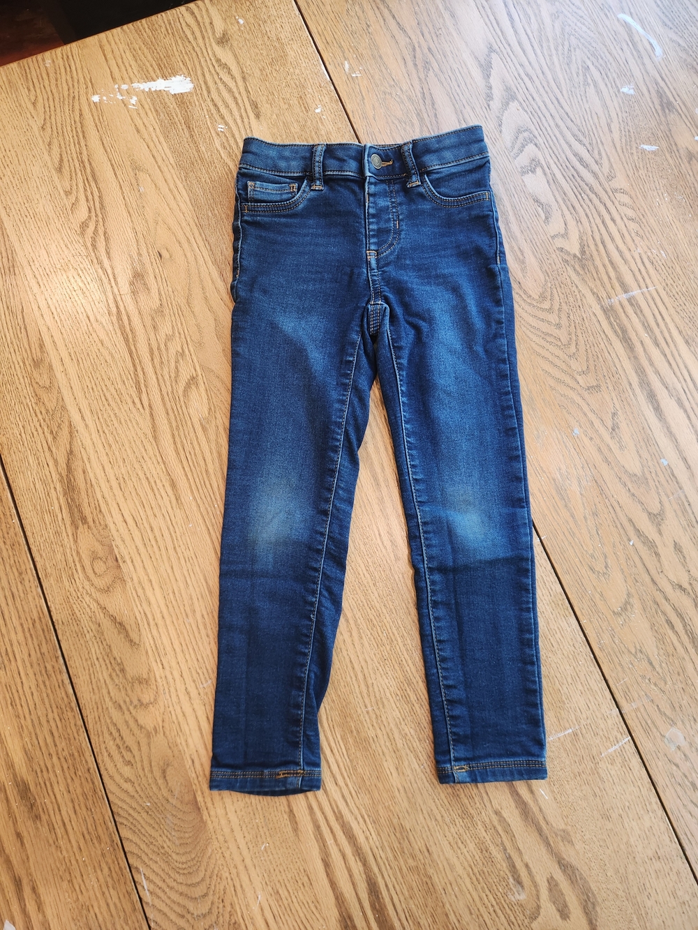 Classic Dark Blue Girl's Skinny Jeans